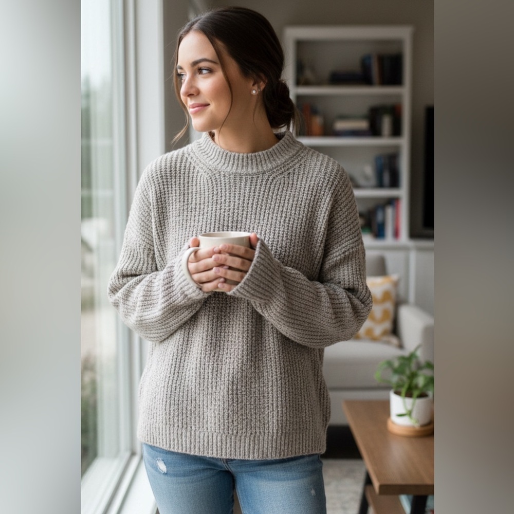American Eagle Outfitters So Soft Crew Neck Sweater Oversized Small